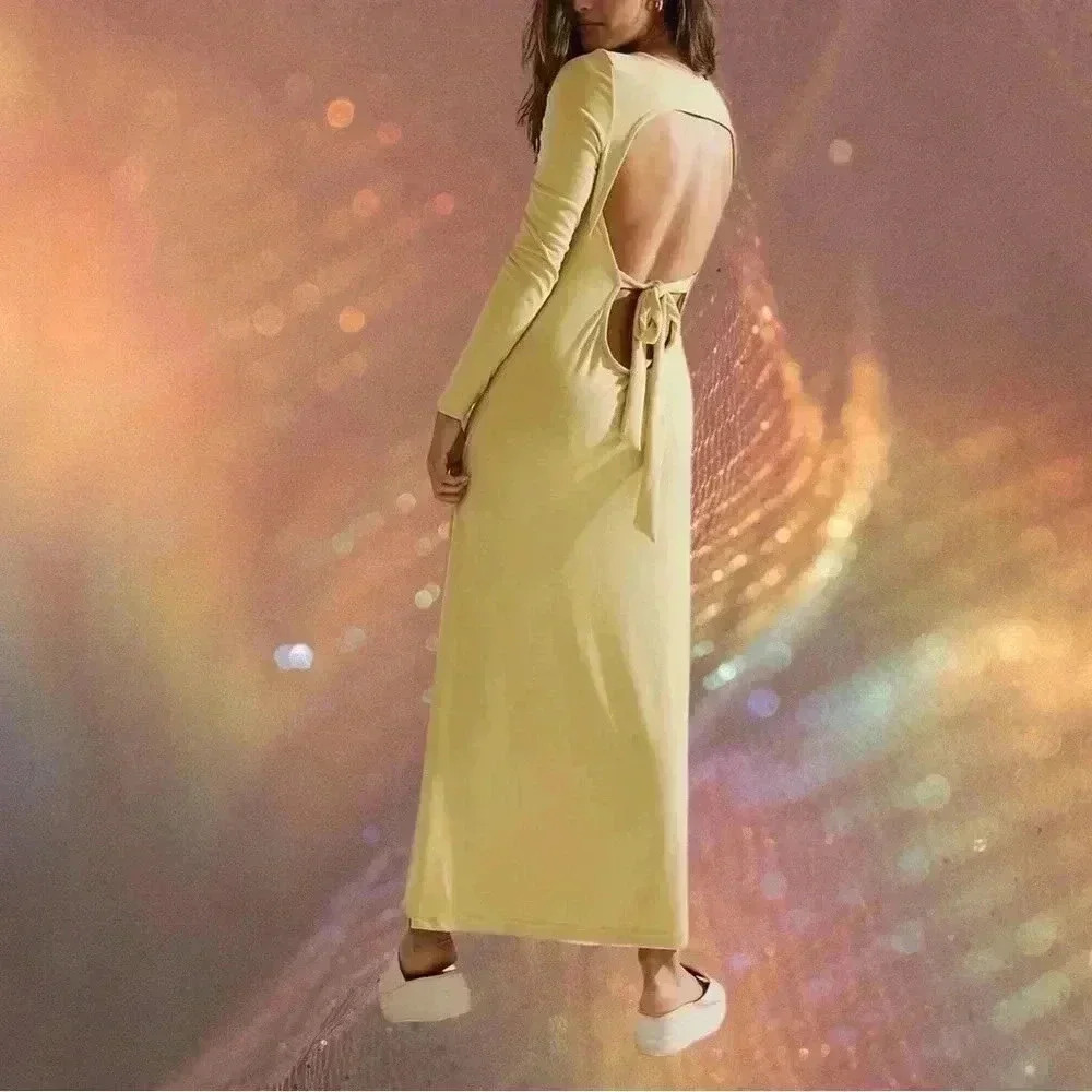 NWOT Free People Beach Aubre Open-Back Essential Maxi Size Large